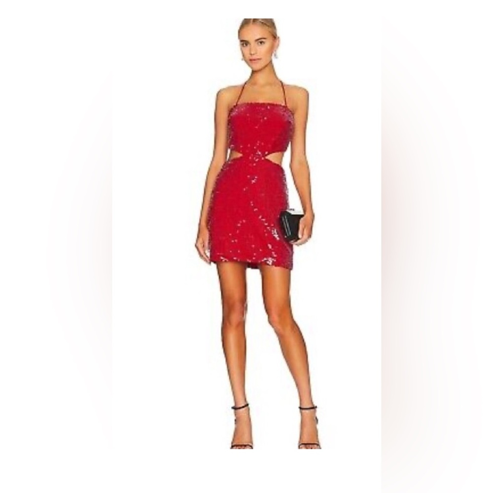 Amanda Richard.  Never worn red sequin dress with open back